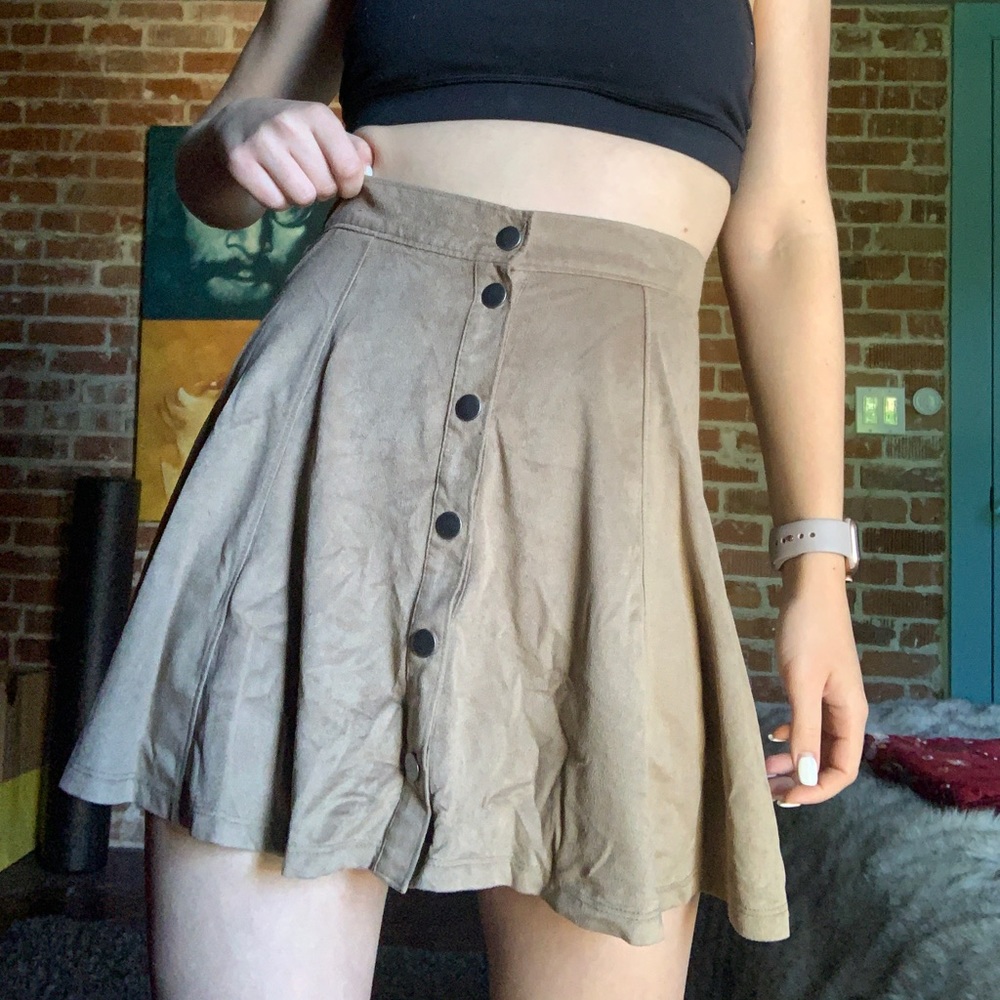 Button Up Skater Skirt
